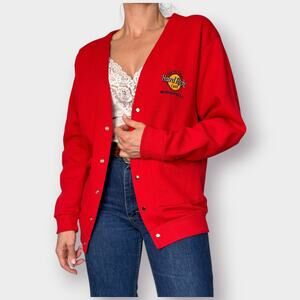 90s Santee Sweats Hard Rock Cardigan Size M